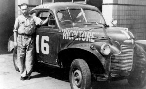 Juan Manuel Fangio with 1940 Chevrolet race car