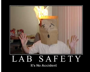 Lab Safety Poster,Humorous Lab Safety Poster