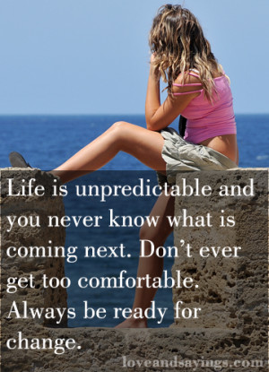 Don’t Ever get too comfortable