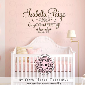 verse wall decal newborn wall decal quote baby vinyl wall