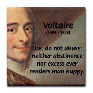 ... > Kitchen & Entertaining > French Philosopher: Voltaire Tile Coaster