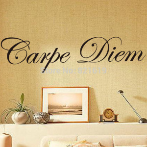 carpe diem Wall Sticker DIY Removable Latin Quote Sayings Wall Decal ...