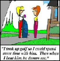 golf jokes for women long ago when women cursed and beat the ground ...