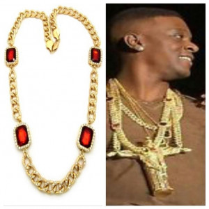 ... ruby gold miami cuban link chain necklace hiphop rich gang lil boosie