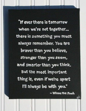 Canvas Winnie the Pooh quote