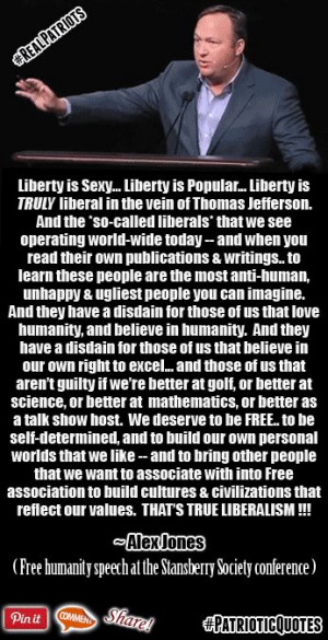This is a short, yet powerful except from a speech Alex Jones gave at ...