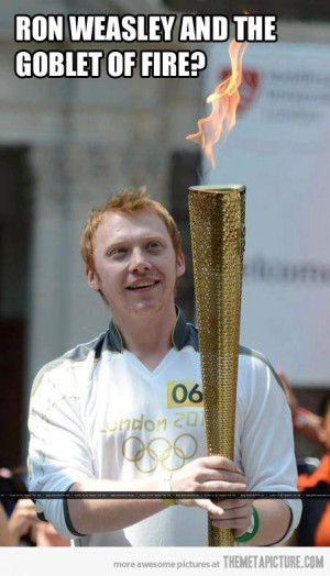 Funny photos funny Ron Weasley fire torch