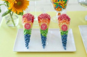 Cute rainbow jelly bean packets. This would be a fun thank you for a ...