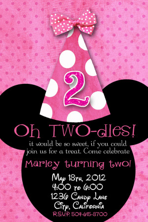 here: Home › Birthday Invitations › Minnie Mouse Custom Birthday ...