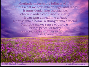 QUOTE & POSTER: Gratitude unlocks the fullness of life.