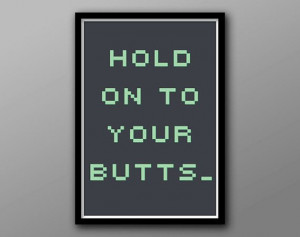 ... quote poster computer monitor typography with movie quote illustration