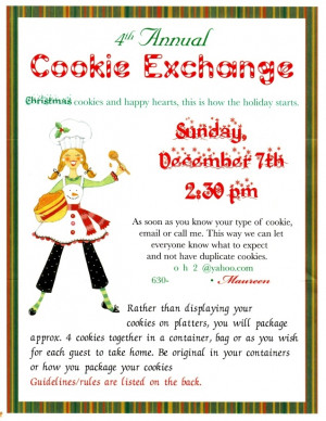 The Rules Of The Cookie Exchange Cookie Exchangecom