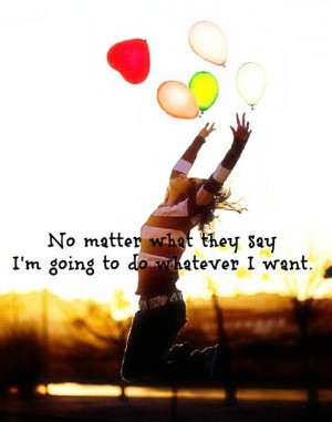 balloons, free, freedom, girl, jump, quotes