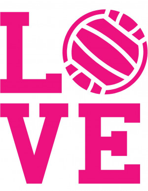 Love Volleyball Quotes Love volleyball wall decal