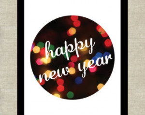 - Bokeh Print - D igital File 8x10 - Happy New Year - New Years ...