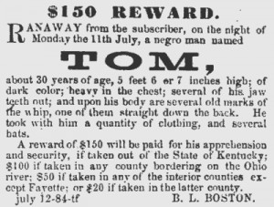 This source is a wanted poster for a slave who ran away.