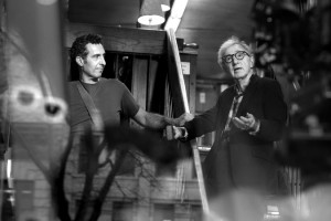 John Turturro, left, and Woody Allen on the set of “Fading Gigolo ...