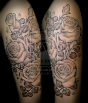 Rose Half Sleeve by tainted-orchid