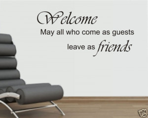 welcome guests quotes