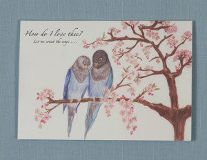 Love Birds & Love Poem card