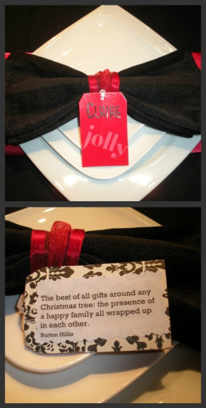 ... plates made black ties! Then personalized them with different quotes
