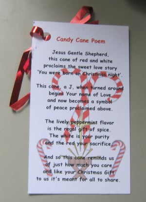 xmas candy cane poem Candy Poems
