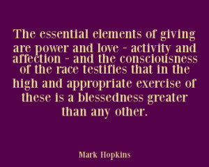 The Essential Elements Of Giving Are Power And Love-Activity And ...