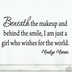 Beneath-the-Makeup-and-Behind-the-Smile-Marilyn-Monroe-Wall-Decal ...