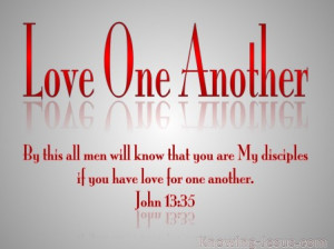 Homepage » New Testament » John » John 13-35 Love One Another-red