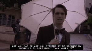 brendon urie, gif, panic at the disco, quote, text, umbrella