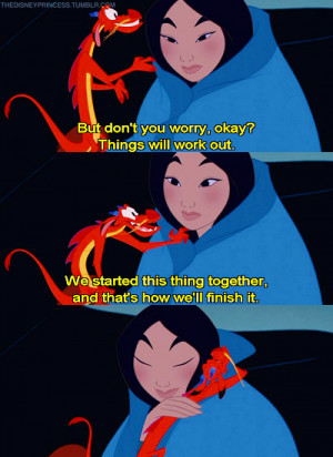 Disney Princess Mulan and Mushu