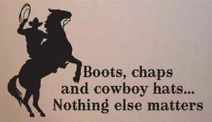 Details about Cowboy Roper Western Decor Wall Quote Decal Art