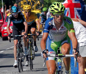 ... compatriot Froome during the 16th stage of the 99th Tour de France