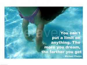 No Limits - Swimming Quote art print
