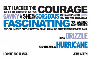 LOOKING FOR ALASKA Poster - Hurricane