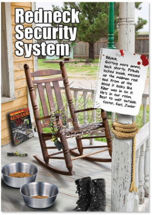Redneck Security System Humorous Birthday Greeting Card