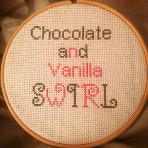Chocolate and Vanilla Swirl - Cross Stitch