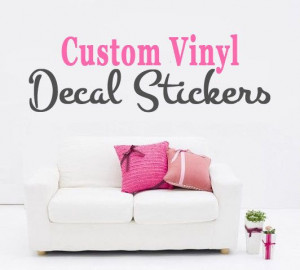 Two Colors Vinyl Wall Quote Custom Order Decal Stickers Monogram Sign ...