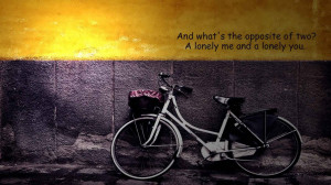 Lonely Bike Love Quotes for Facebook Timeline Cover