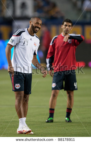 CARSON, CA. - MAY 7: New York Red Bulls F Thierry Henry #14 (L) & New ...
