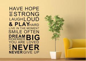 Have Hope Be Strong Laugh Loud