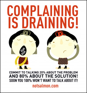 This weekend, commit to talking 20% about the problem and 80% about ...