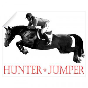 Hunter, Jumper Horse In Red Wall Decal