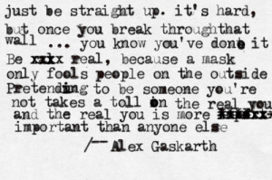 Punk Rock Tumblr Quotes Alex gaskarth quote
