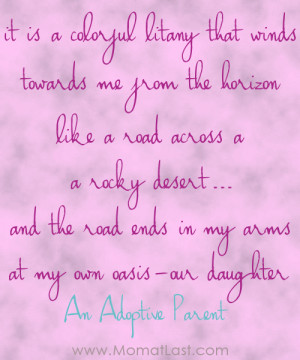 Adoption Quotes Poems Adoption Quote Colorful Litany