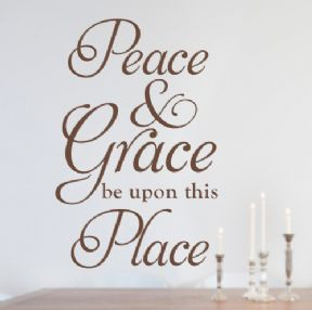 Peace and grace - Wall quote sticker - WA267X