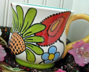 HAPPY TRAILS - Dr. Seuss Funky Flower Quote Cup