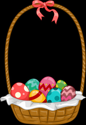 easter basket clipart art of an easter basket easter basket with p an ...