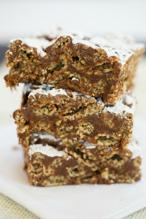Muddy Buddy (Puppy Chow) Rice Krispie Treats | browneyedbaker.com # ...