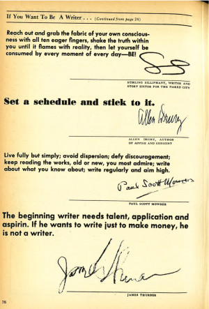 ... writing advice? Harper Lee, John Steinbeck and Carl Sandburg weigh in